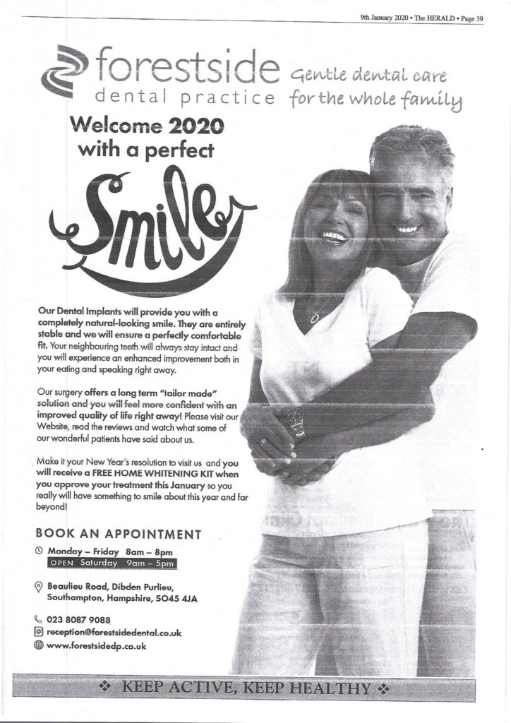 Forestside dental practice advert
